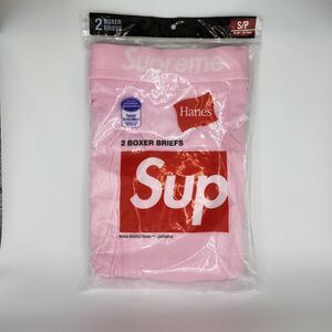 Supreme Hanes Boxer Briefs Pink Men's Small 2 Pack
